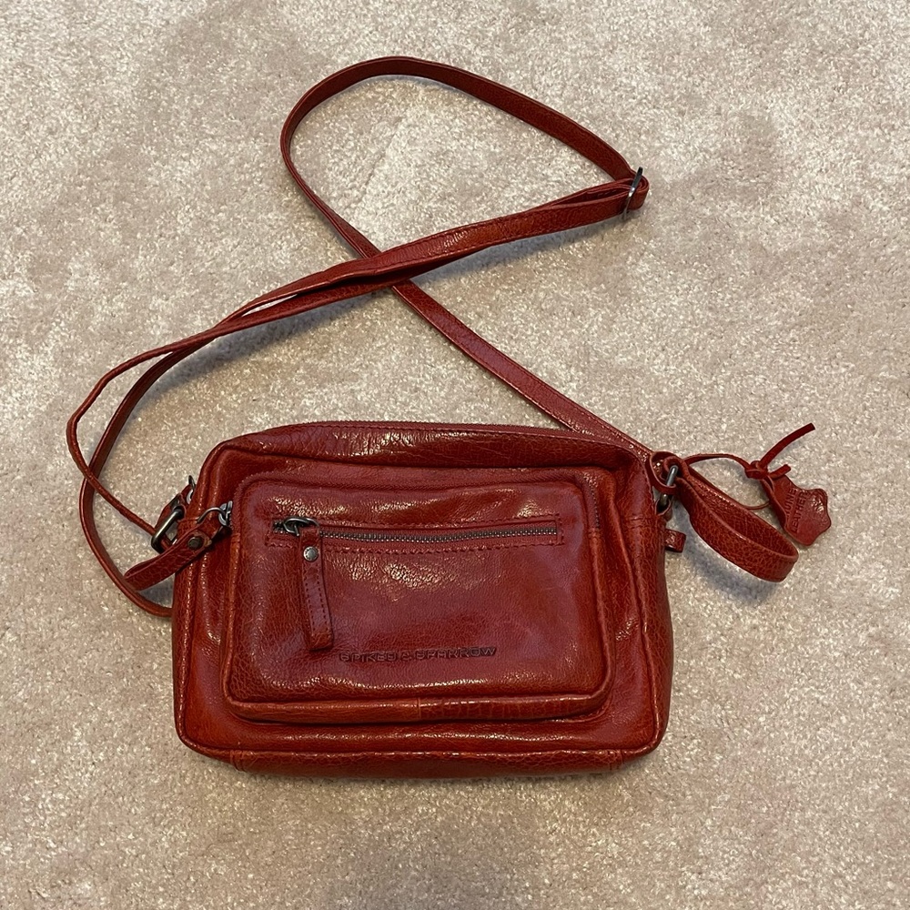 Spike & Sparraw Deep Red Crossbody Handbag